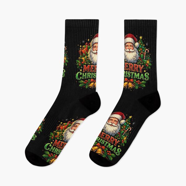 Item preview, Merry Christmas Festive Santa Glow – Holiday Celebration T-Shirt designed and sold by The-Daily-Drape.