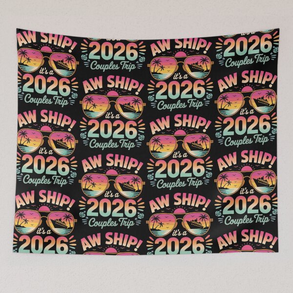Item preview, Retro Aw Ship It's A 2026 Couples Matching Anniversary Cruise Vacation designed and sold by jakaun.