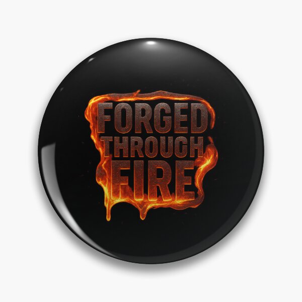 Item preview, Forged Through Fire - Molten Metal Motivational Typography designed and sold by MKreative Studio.