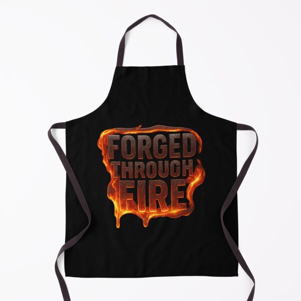 Item preview, Forged Through Fire - Molten Metal Motivational Typography designed and sold by MKreative Studio.