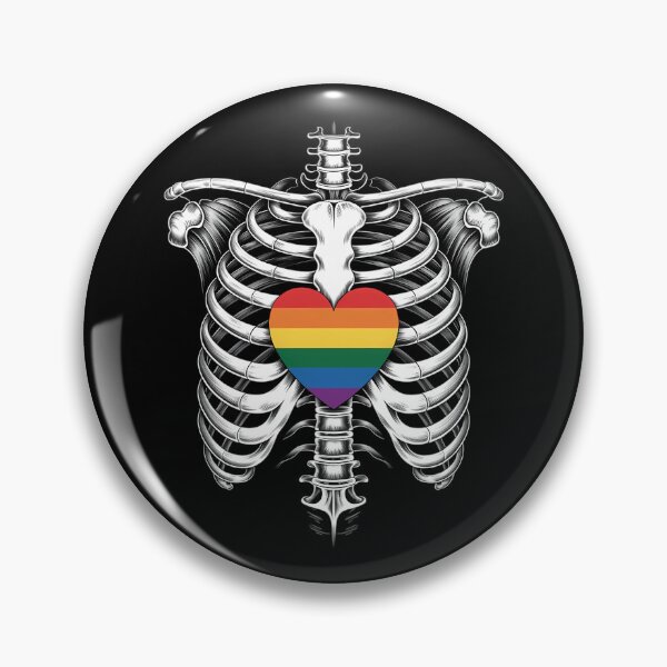 Item preview, Skeleton Heart LGBTQ Gay Pride Ally designed and sold by comptorasunfia.