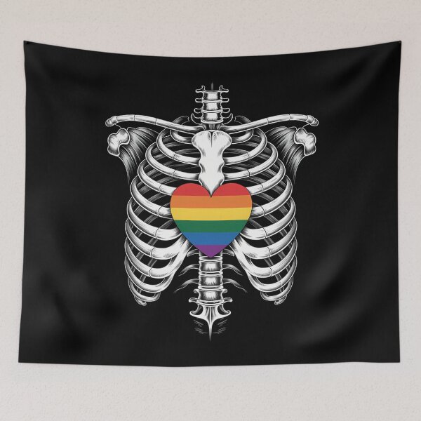 Item preview, Skeleton Heart LGBTQ Gay Pride Ally designed and sold by comptorasunfia.