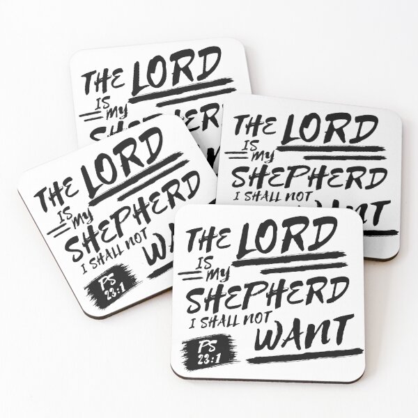 Item preview, Psalm 23:1 Brush Lettering Bible Verse (KJV) designed and sold by Clothed in Scripture.