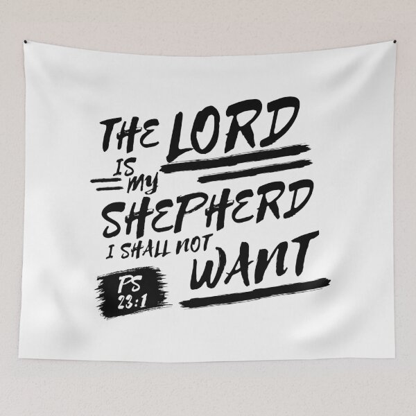 Item preview, Psalm 23:1 Brush Lettering Bible Verse (KJV) designed and sold by Clothed in Scripture.