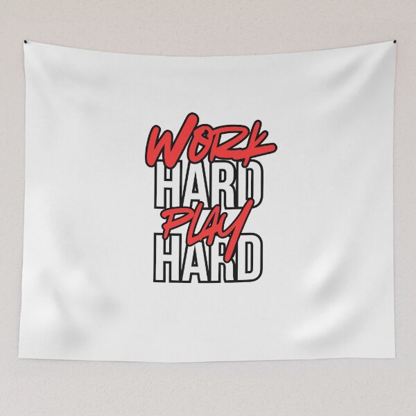 Item preview, Work Hard Play Hard designed and sold by Sunnysidestuff.