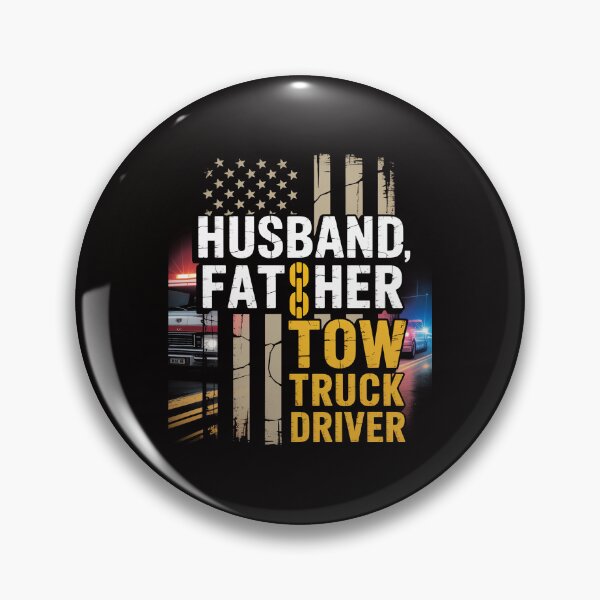 Item preview, Husband Father Tow Truck Driver American flag Towing Dad designed and sold by portcrysral.