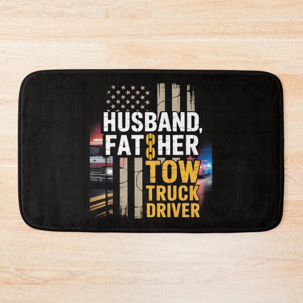 Item preview, Husband Father Tow Truck Driver American flag Towing Dad designed and sold by portcrysral.