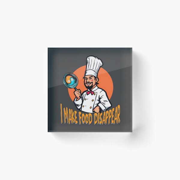 Item preview, I Make Food Disappear – Funny Chef Cooking Illustration designed and sold by TestudoDesign.