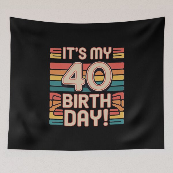 Item preview, 40 Years Old Awesome Since 1982 It's My 40th Birthday designed and sold by PowAcademy.