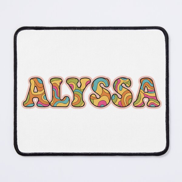 Item preview, ❤️ Alyssa Personalized Name Wavy Retro Shirt, Coffee Mug, Sticker Gift designed and sold by HelixPedia.