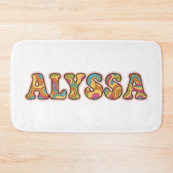 Item preview, ❤️ Alyssa Personalized Name Wavy Retro Shirt, Coffee Mug, Sticker Gift designed and sold by HelixPedia.