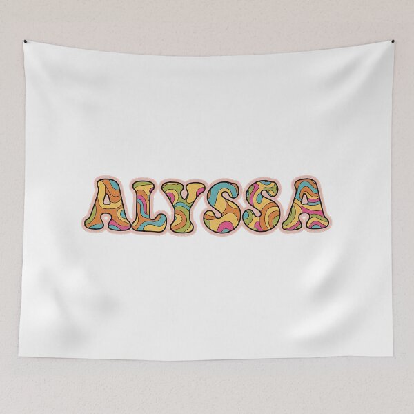 Item preview, ❤️ Alyssa Personalized Name Wavy Retro Shirt, Coffee Mug, Sticker Gift designed and sold by HelixPedia.