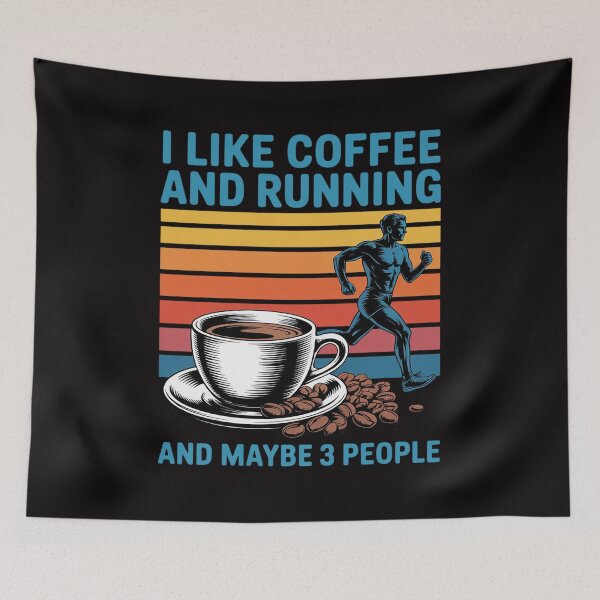 Item preview, I like coffee and running and maybe 3 people Running designed and sold by portcrysral.
