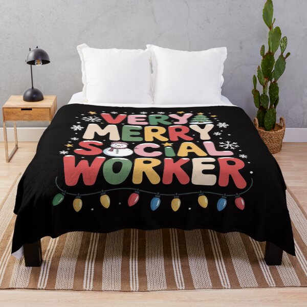 Item preview, Very Merry Social Worker Xmas Cool Christmas Social Worker designed and sold by portcrysral.