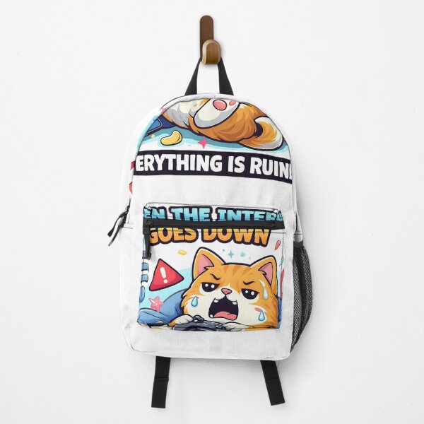 Item preview, Funny Cat Gamer – When the Internet Goes Down (Cute Meme Art) designed and sold by SoulenCify.