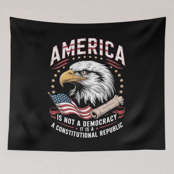 Item preview, America Is Not A Democracy It's A Constitutional Republic designed and sold by CombatTask.