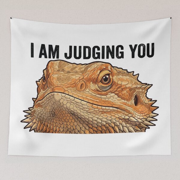 Item preview, Heavily Judgemental Bearded Dragon Side Eye designed and sold by Petzzz.