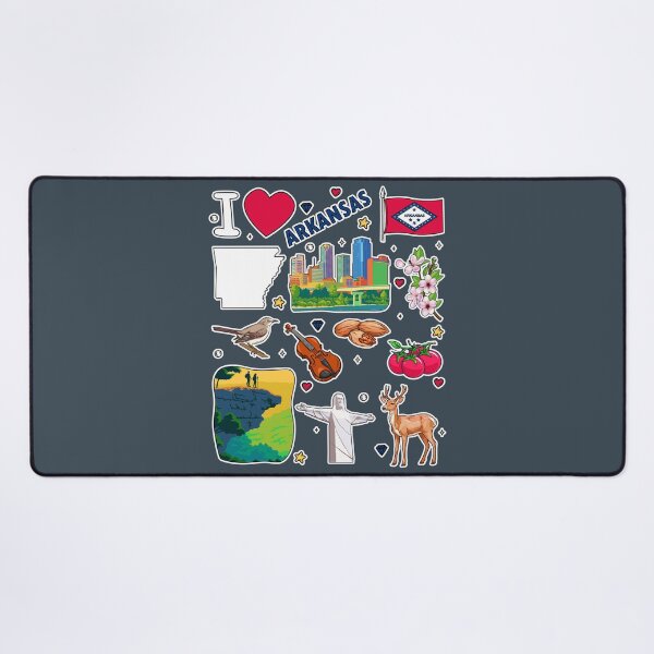 Item preview, Arkansas State Pride: Iconic Landmarks & Nature Sticker Pack Illustration designed and sold by mashmosh.