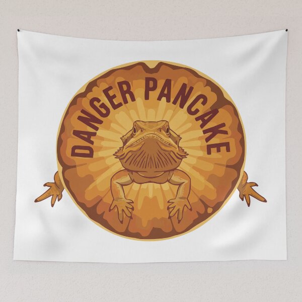 Item preview, Danger Pancake - Flat Bearded Dragon Art designed and sold by Petzzz.