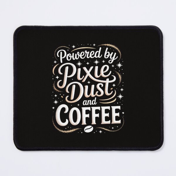 Item preview, Powered by Pixie Dust and Coffee Coffee Lover Gift designed and sold by portcrysral.