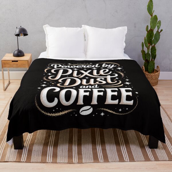 Item preview, Powered by Pixie Dust and Coffee Coffee Lover Gift designed and sold by portcrysral.