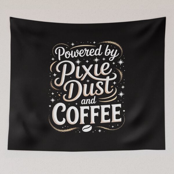 Item preview, Powered by Pixie Dust and Coffee Coffee Lover Gift designed and sold by portcrysral.