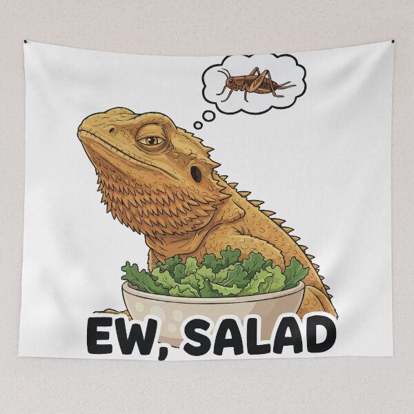 Item preview, Ew Salad - Anti Vegan Bearded Dragon Funny designed and sold by Petzzz.