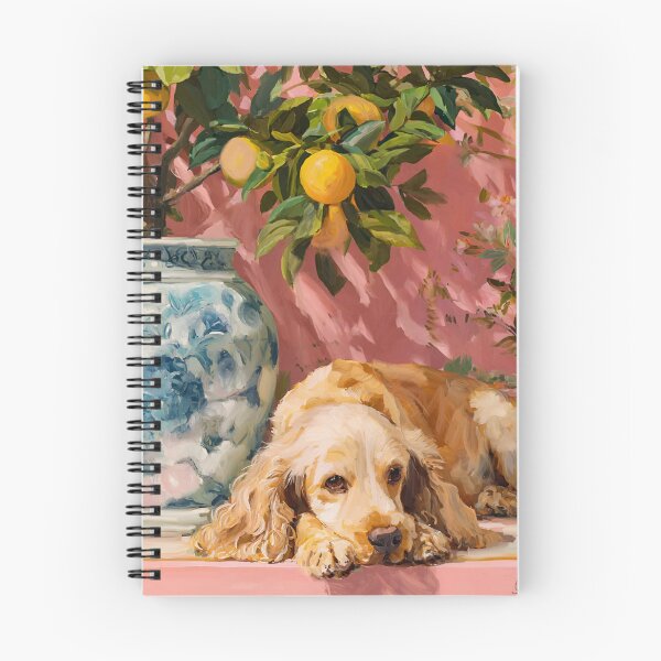 Item preview, Grandmillennial art, Ginger Spaniel in earthy vibrant chinoiserie room designed and sold by SophieClimaArt.