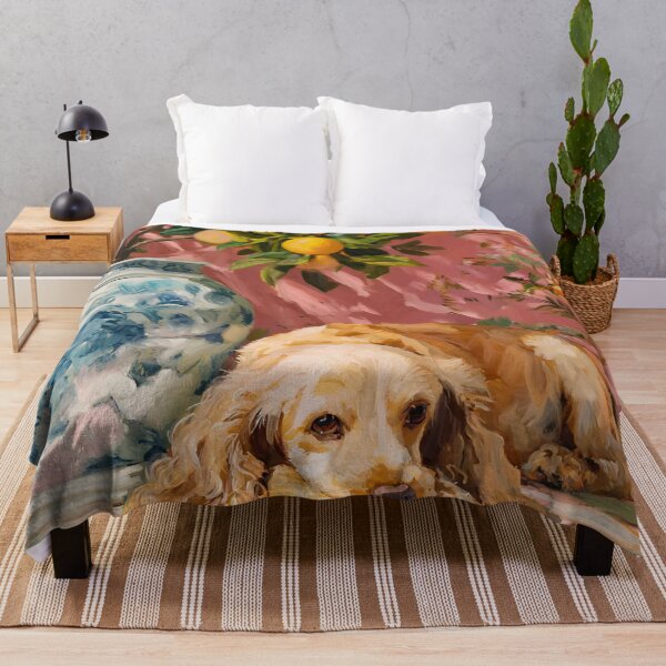 Item preview, Grandmillennial art, Ginger Spaniel in earthy vibrant chinoiserie room designed and sold by SophieClimaArt.