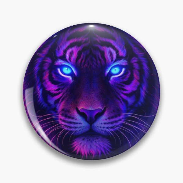 Item preview, Neon Cyber Tiger – Glowing Futuristic Beast Art designed and sold by GolabMagic.