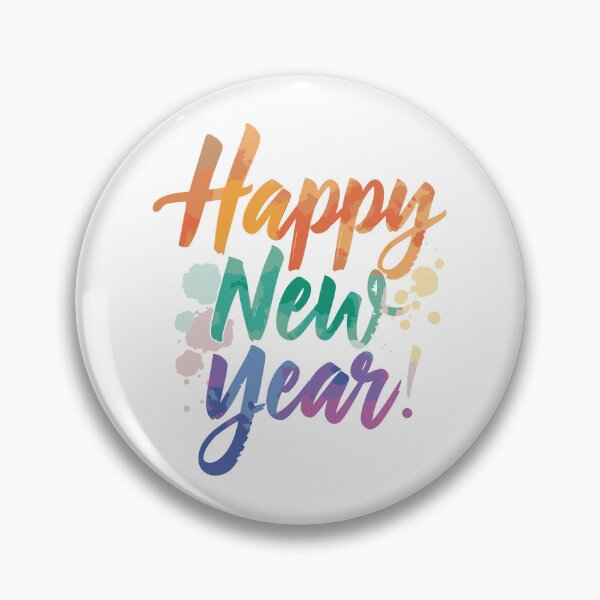 Item preview, Happy New Year Colorful Brush Lettering designed and sold by DavidTeeStudio.