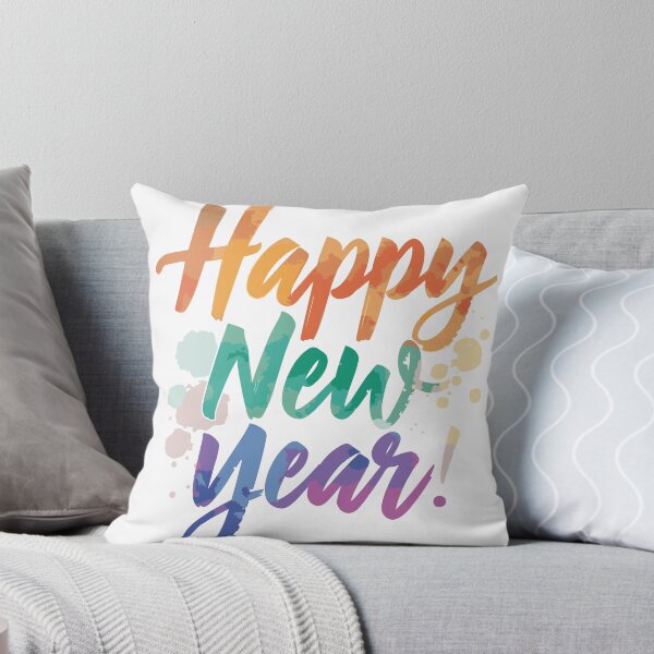 Item preview, Happy New Year Colorful Brush Lettering designed and sold by DavidTeeStudio.