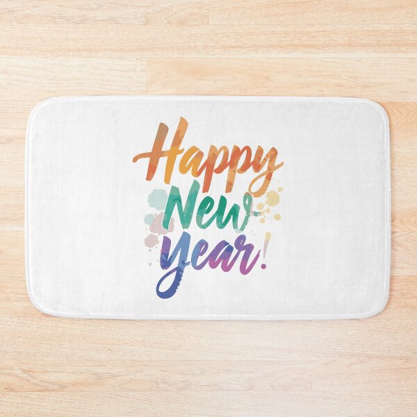 Item preview, Happy New Year Colorful Brush Lettering designed and sold by DavidTeeStudio.