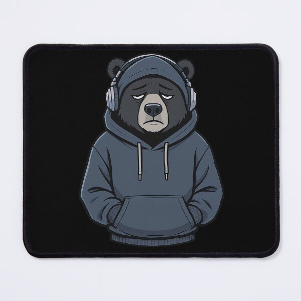 Item preview, Bear Burnout Life – Exhausted Hoodie Cartoon designed and sold by ColorSplash123.