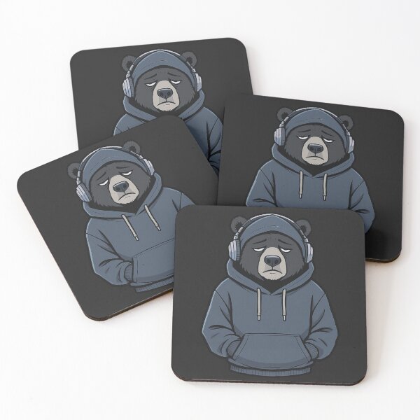 Item preview, Bear Burnout Life – Exhausted Hoodie Cartoon designed and sold by ColorSplash123.