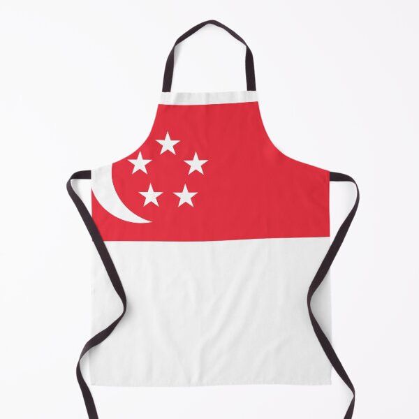 Aperçu de l'œuvre Drapeau national de Singapour au design épuré créée et vendue par NTGUILTY.