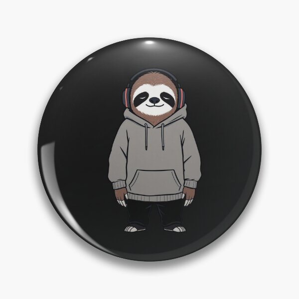 Artikelvorschau, Schläfriger Programmierer Faultier – Hoodie-Laptop-Cartoon entworfen und verkauft von ColorSplash123.