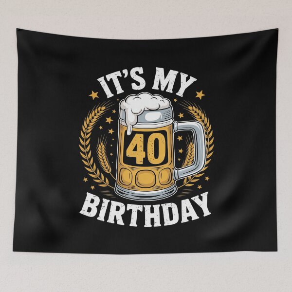 Item preview, Beer Me It's My 40th Birthday Alcohol Lover 40 Years Old designed and sold by PowAcademy.