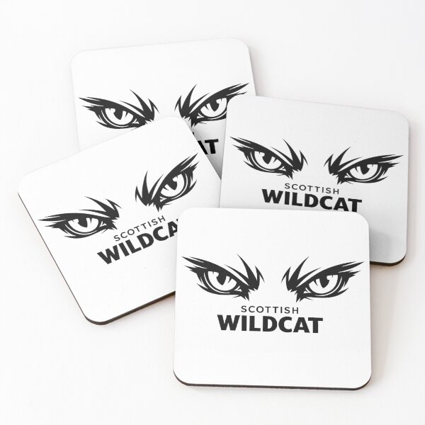 Item preview, Scottish Wildcat Eyes Minimal Line Art – Fierce Feline Gaze designed and sold by KivaroArt.