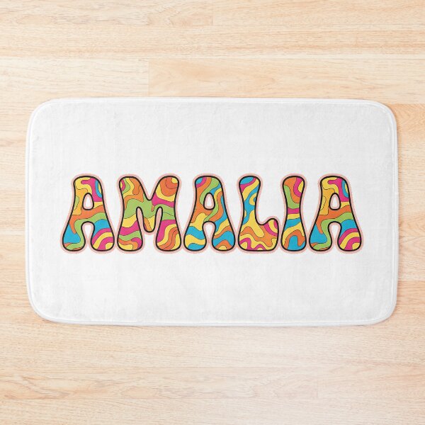 Item preview, ❤️ Amalia Personalized Name Wavy Retro Shirt, Coffee Mug, Sticker Gift designed and sold by HelixPedia.
