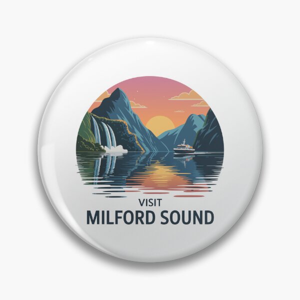 Item preview, Vintage Milford Sound New Zealand Fjord designed and sold by Blok45.