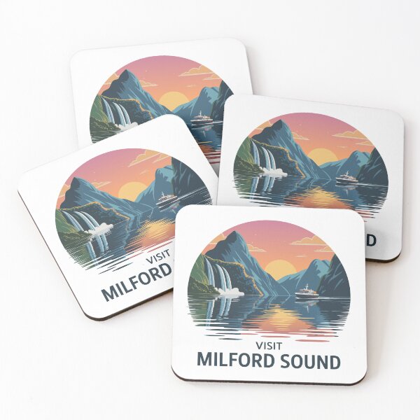 Item preview, Vintage Milford Sound New Zealand Fjord designed and sold by Blok45.