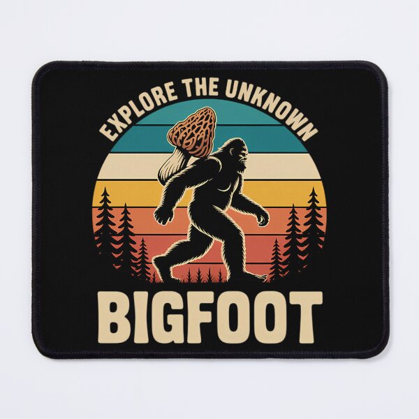 Item preview, Bigfoot Foraging Morels Sasquatch Badge designed and sold by awesnayang8.
