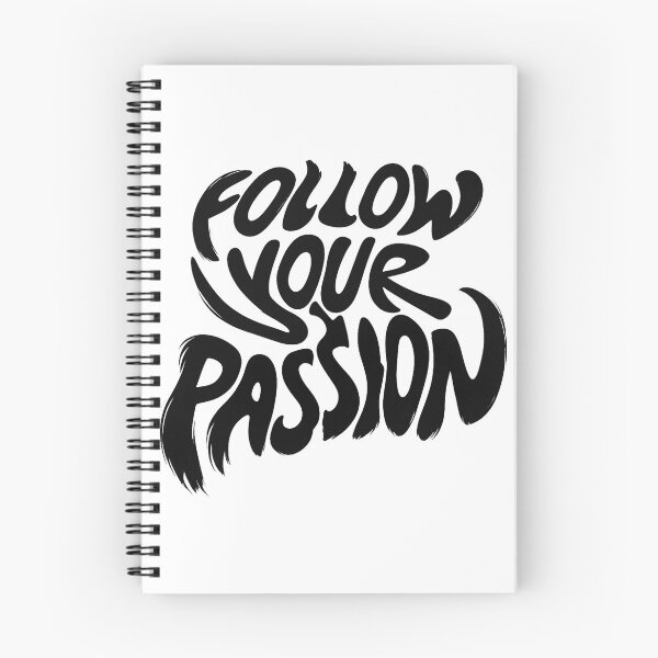 Item preview, Follow Your Passion – Dark Motivational Typography designed and sold by artcultreone.