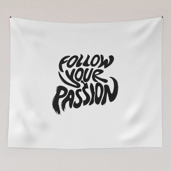 Item preview, Follow Your Passion – Dark Motivational Typography designed and sold by artcultreone.