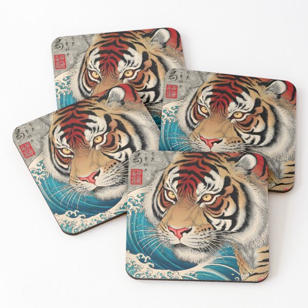 Item preview, Majestic Tiger Amidst Powerful Ocean Waves designed and sold by Artessie.