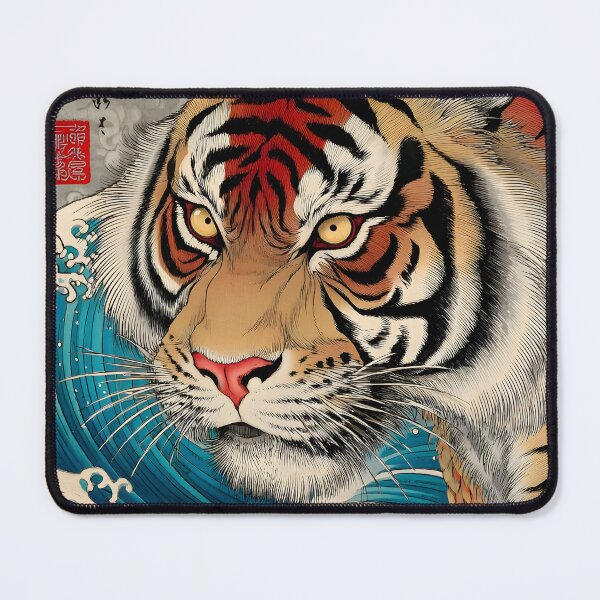 Item preview, Majestic Tiger Amidst Powerful Ocean Waves designed and sold by Artessie.