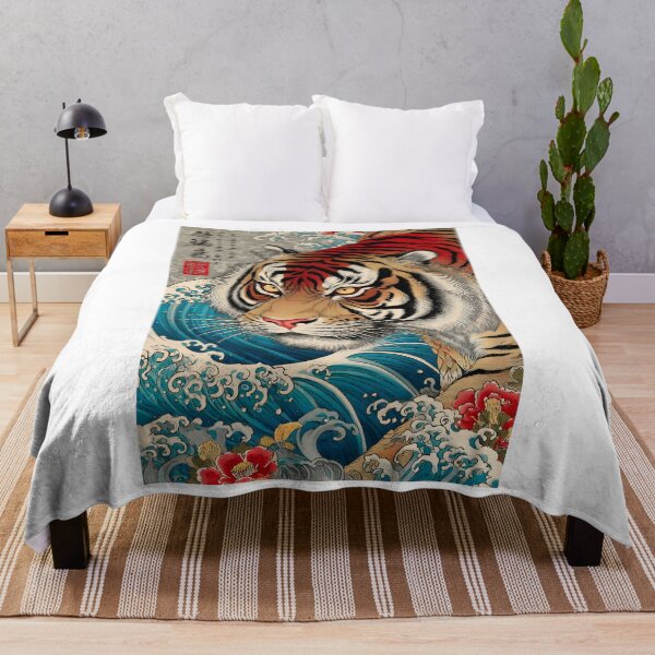 Item preview, Majestic Tiger Amidst Powerful Ocean Waves designed and sold by Artessie.