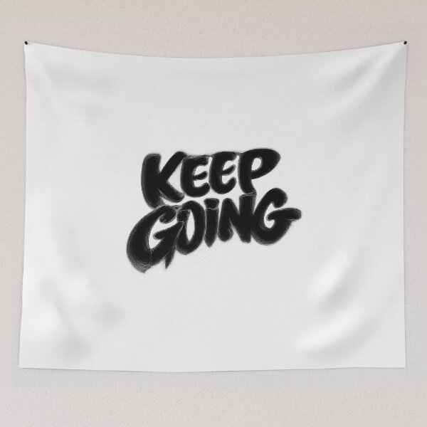 Item preview, Keep Going – Minimal Dark Motivational Typography designed and sold by artcultreone.
