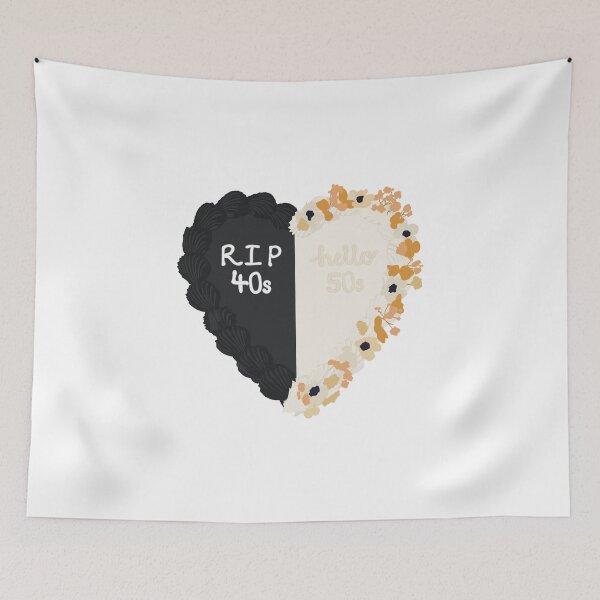 Item preview, RIP 40s Hello 50s Birthday Cake designed and sold by FreeOrca.